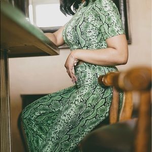 Green Snakeprint Set